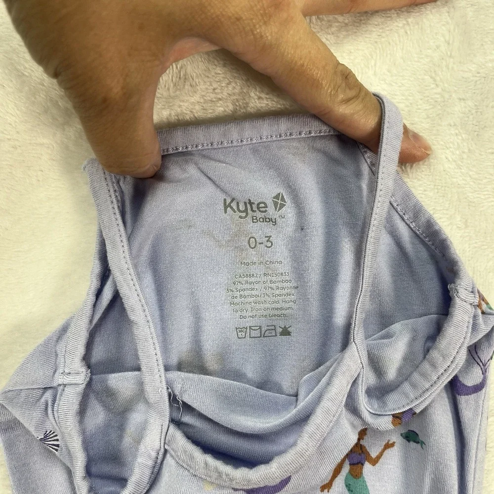 Kyte Baby Bamboo Bodysuit Baby Girl 0-3m Mermaid Coastal Summer